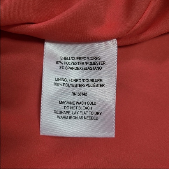 Gal Meets Glam Coral Front Button Flutter Sleeve Dress Size 6 V-neck Event Party - Picture 4 of 5